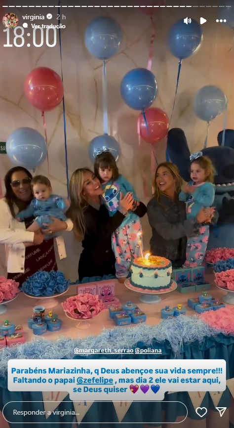 Aniversário de Maria Alice tem tema de "Lilo & Stitch"