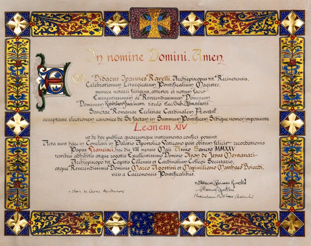 Crusoé: Vaticano divulga documento que confirma aceite de Leão XIV