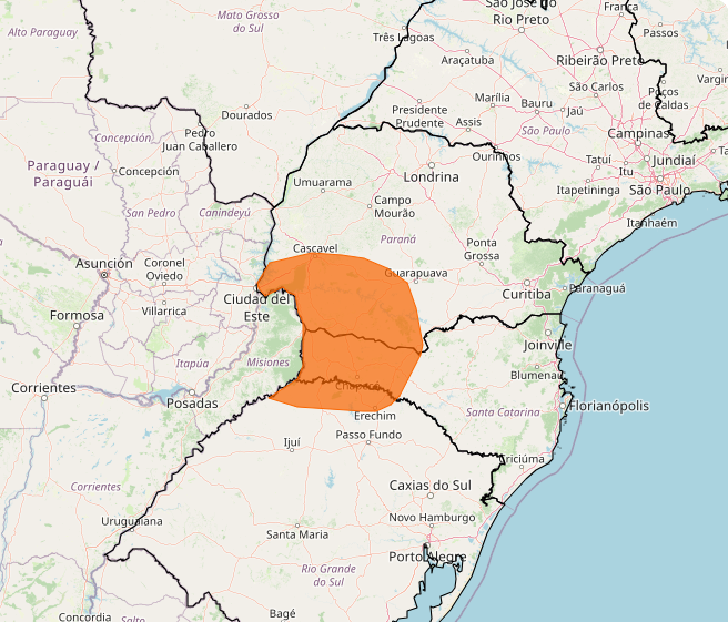 Alerta Inmet para fortes chuvas com acumulado nos dias 25 e 26