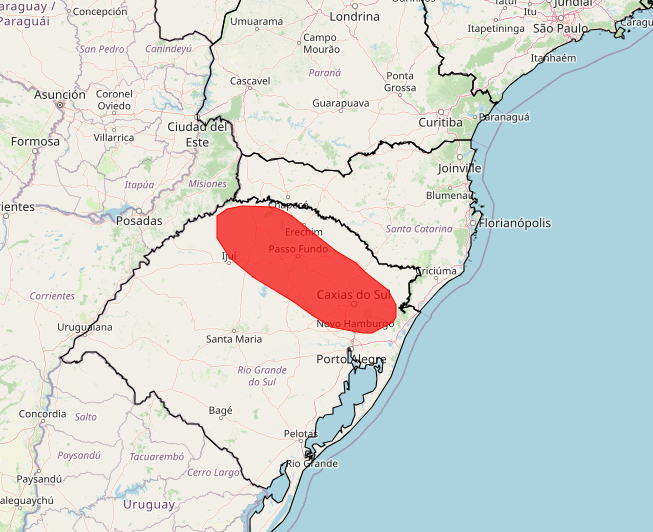 Alerta Inmet para fortes chuvas com acumulado nos dias 28 e 29