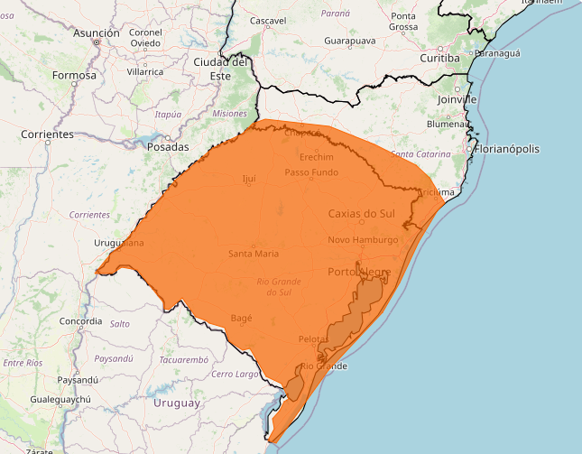 Alerta Inmet para onda de frio na região Sul entre os dias 23 e 27