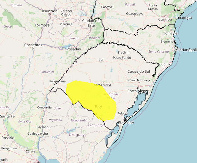 Alerta do Inmet para geada nesta sexta-feira, 27