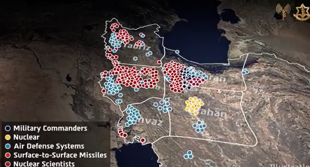 Israel ataca 12 centros de lançamentos de mísseis iranianos