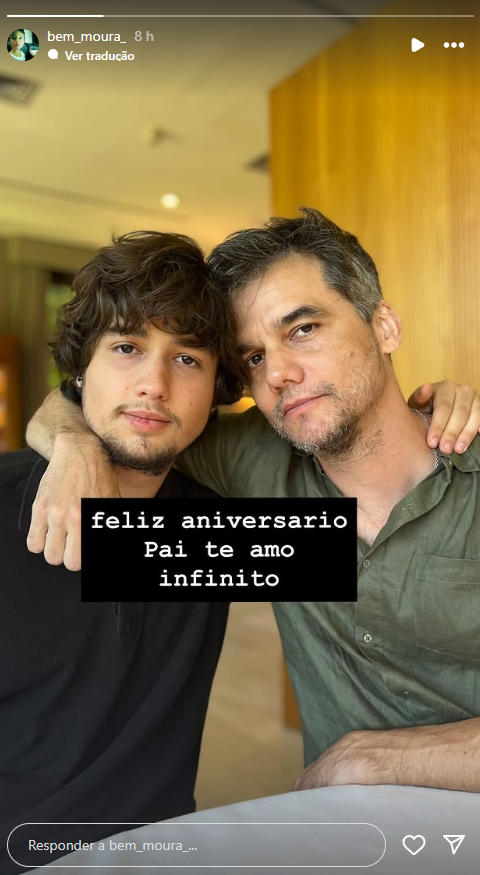 Wagner Moura é homenageado pelo filho em aniversário