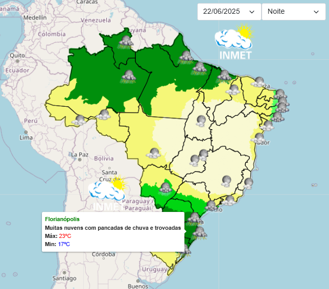 Frente fria chega com previsão de temporal e granizo neste domingo