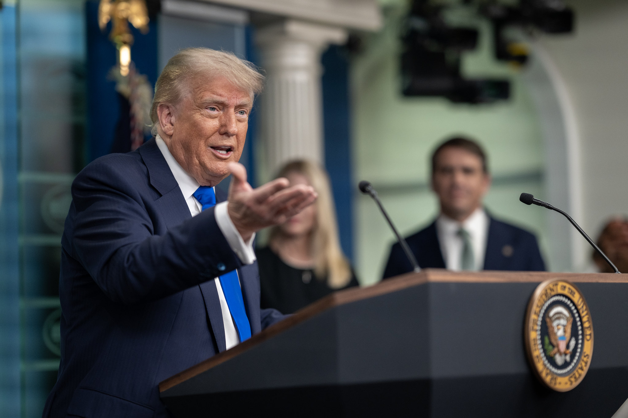Donald Trump em entrevista coletivs