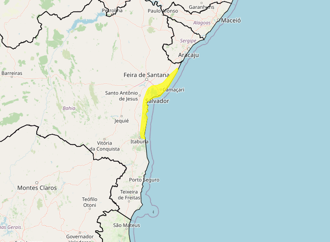 Alerta Inmet para chuvas intensas nos dias 31 e 01