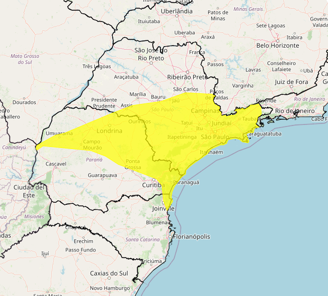 Alerta Inmet para fortes chuvas até 6°feira, 04. Veja as regiões