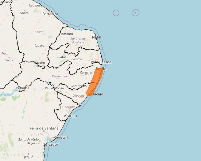 Alerta Inmet para fortes chuvas com acumulado nos dias 28 e 29