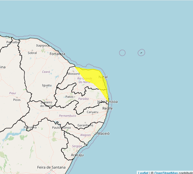 Alerta Inmet para fortes chuvas nos dias 07 e 08