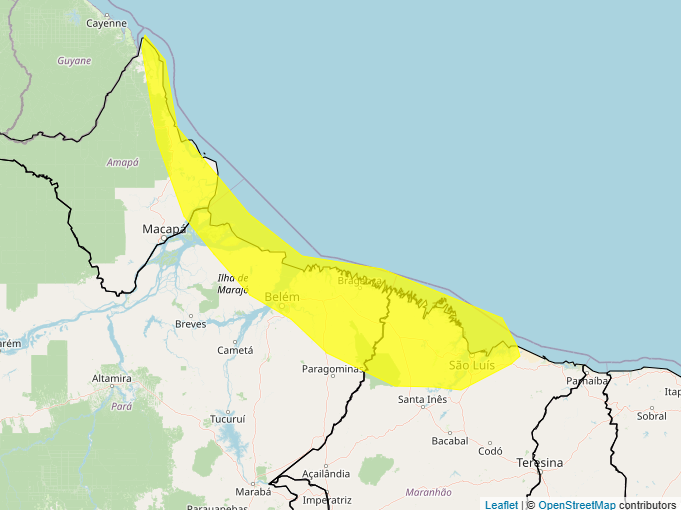 Alerta Inmet para fortes chuvas nos dias 30 e 31, veja as regiões