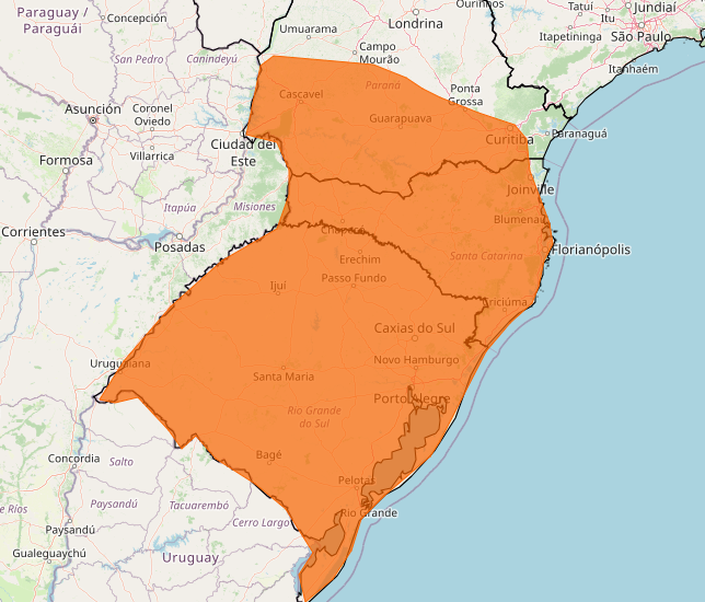 Alerta Inmet para mais uma onda de frio na região Sul