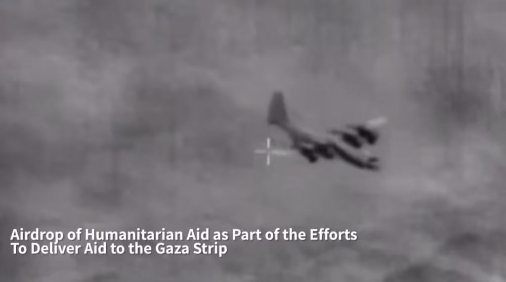Israel faz primeiro lançamento aéreo de ajuda humanitária a Gaza