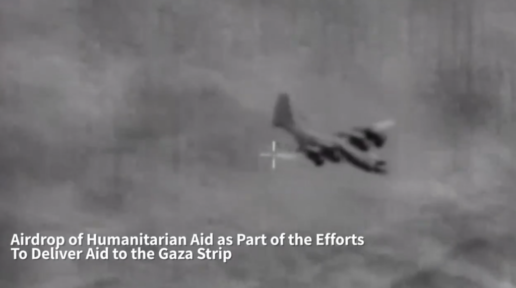 Israel faz primeiro lançamento aéreo de ajuda humanitária a Gaza