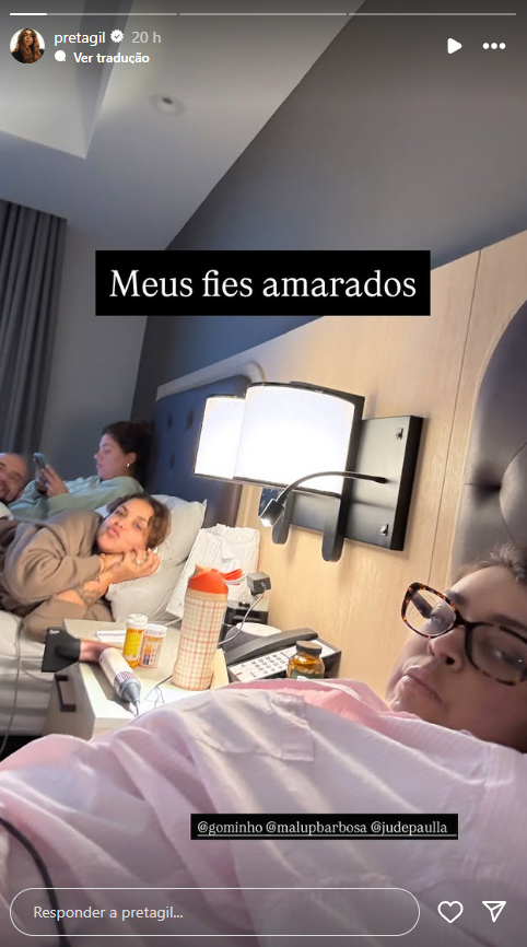 Preta Gil surge nas redes em meio a tratamento nos EUA
