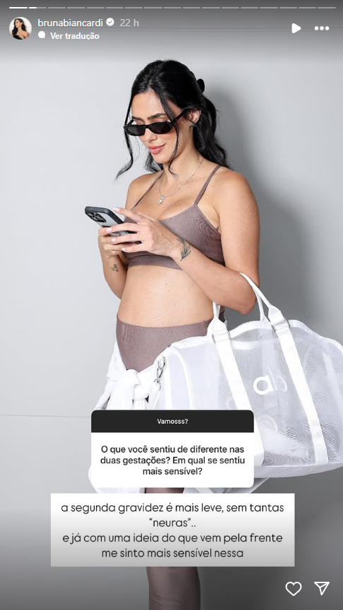 A experiência da segunda gravidez de Bruna Biancardi