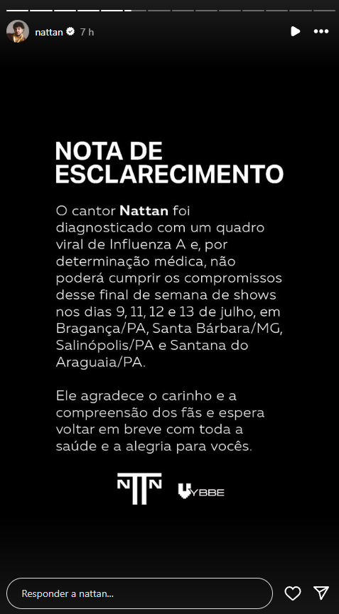 Nattan cancela show após novo diagnóstico