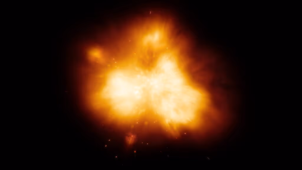 Dupla explosão de estrela é flagrada por telescópio, confira