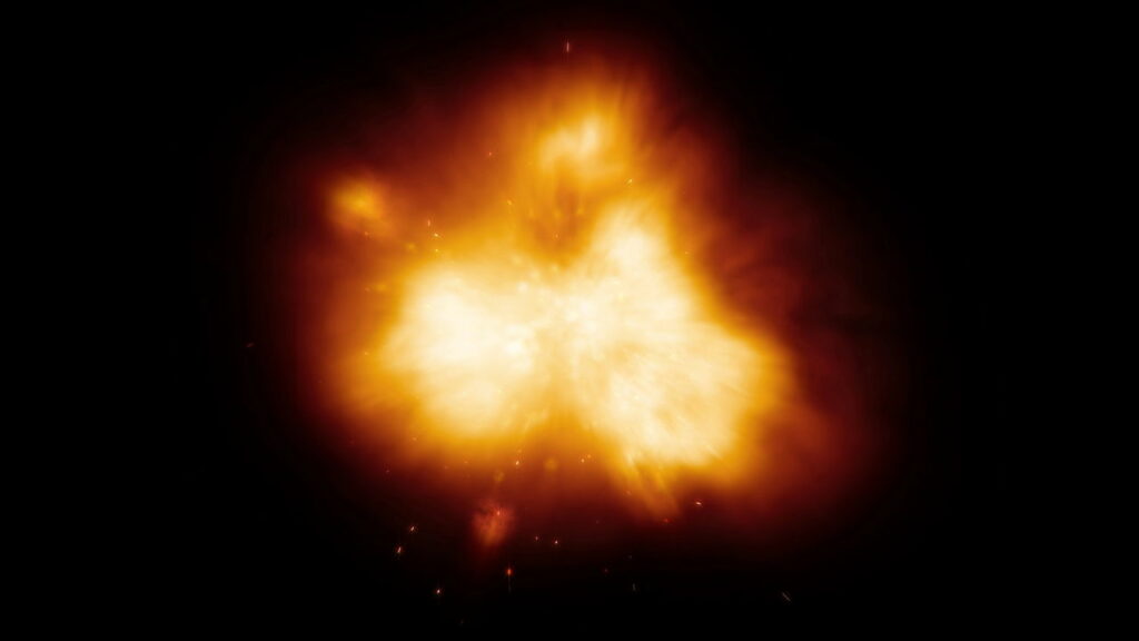 Dupla explosão de estrela é flagrada por telescópio, confira