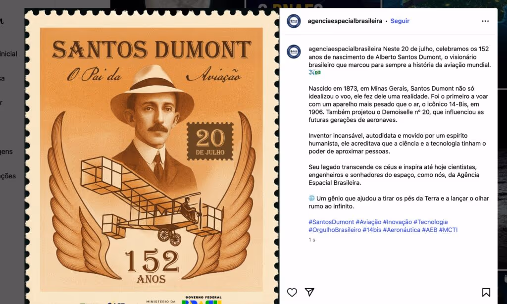 Crusoé: Erro do governo Lula em imagem de Santos Dumont rende críticas e “errata”
