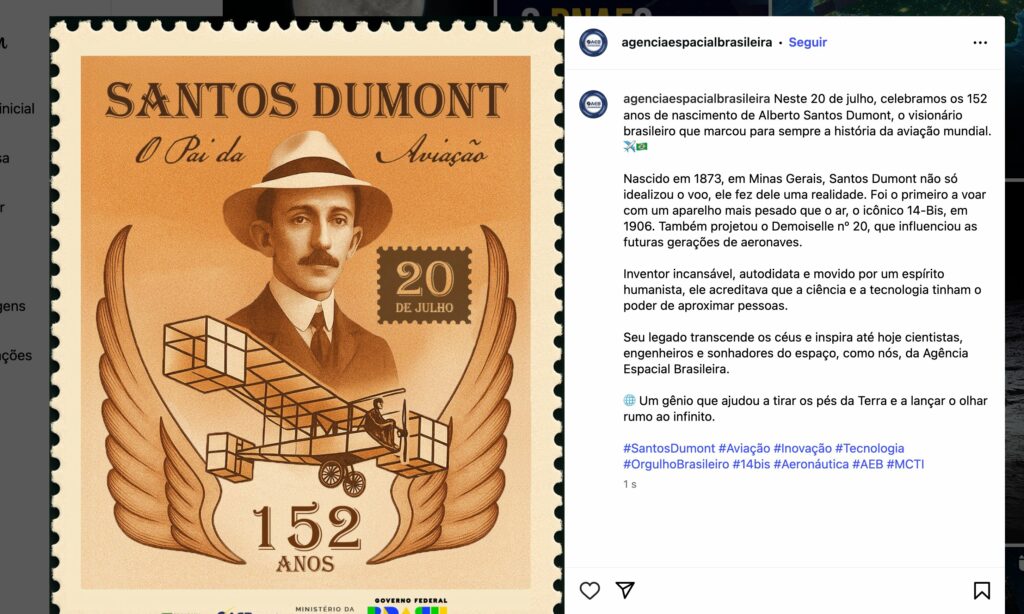 Crusoé: Erro do governo Lula em imagem de Santos Dumont rende críticas e “errata”