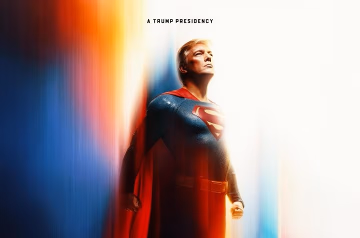 Casa Branca posta imagem de Trump como Superman e gera polêmica