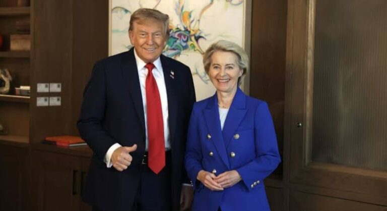 Von der Leyen anuncia que se encontrará com Trump