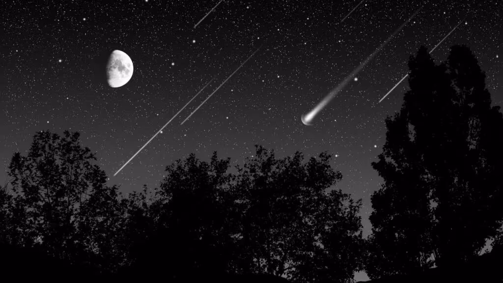 O que são as chamadas chuvas de meteoros e como elas se formam no espaço