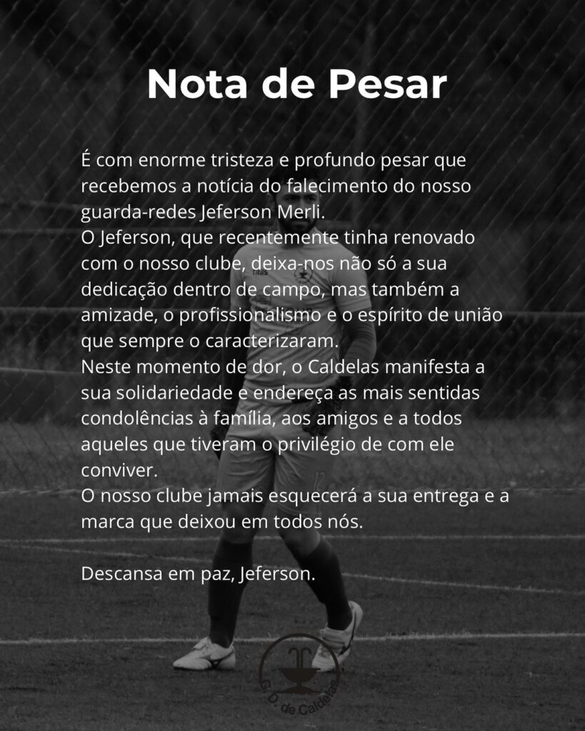 Goleiro brasileiro morre afogado em Portugal