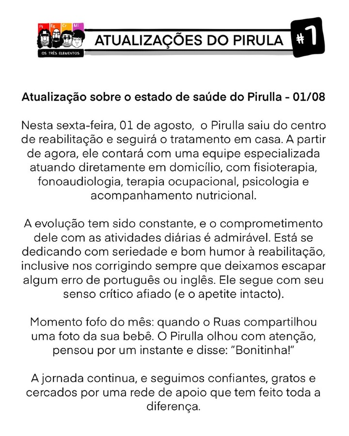 Pirulla tem alta do hospital após sofrer AVC