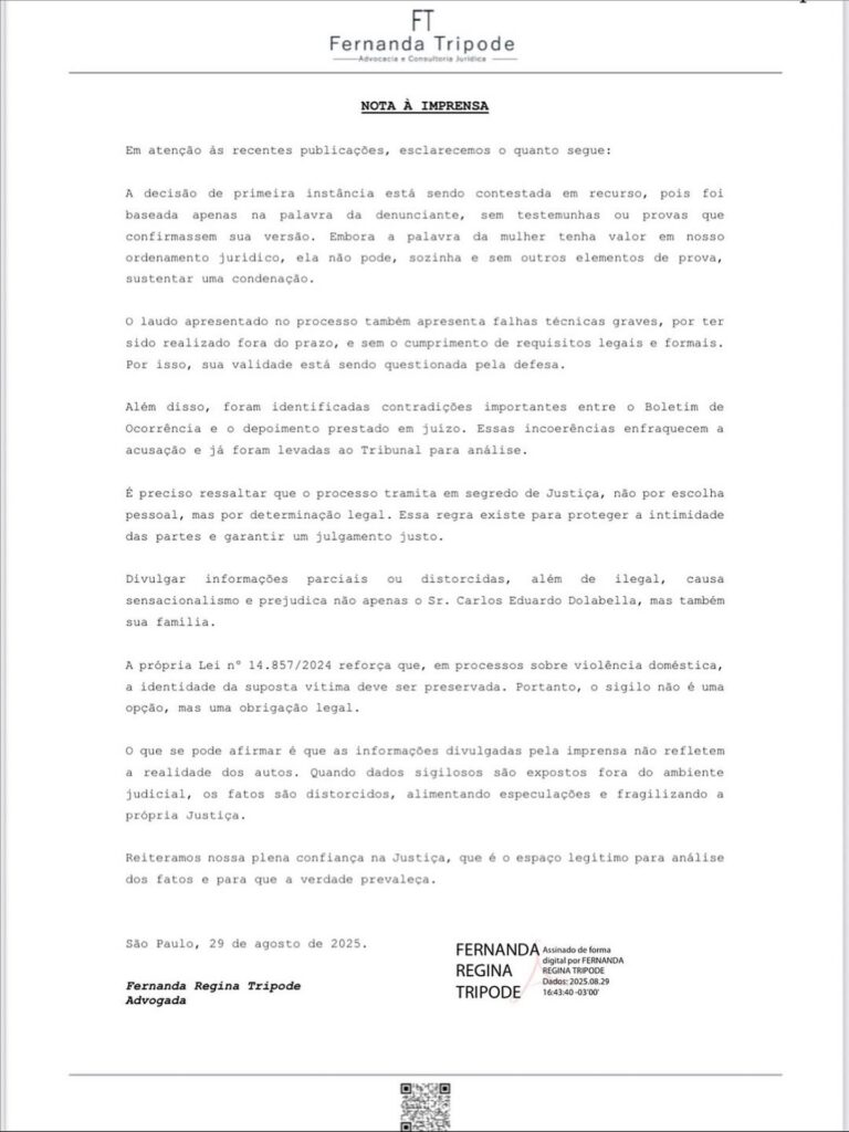 Dado Dolabella é condenado por agressão a ex e se pronuncia