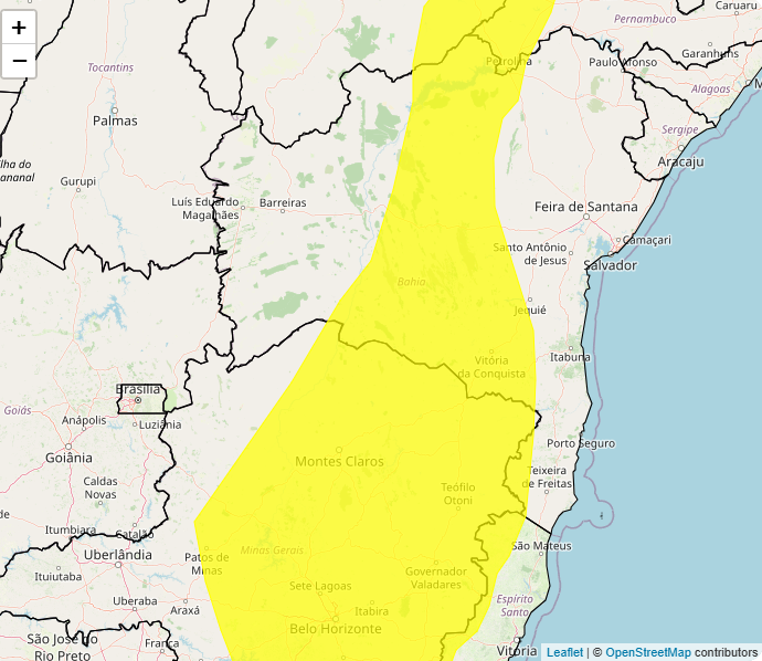 Alerta Inmet para declínio de temperatura nos dias 10 e 11, veja as regiões