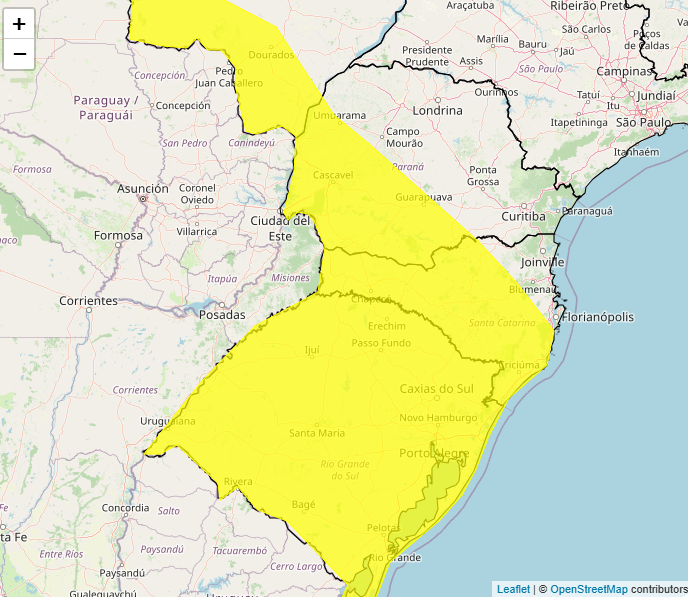 Alerta do Inmet para queda de temperatura nesta 6°feira, 08