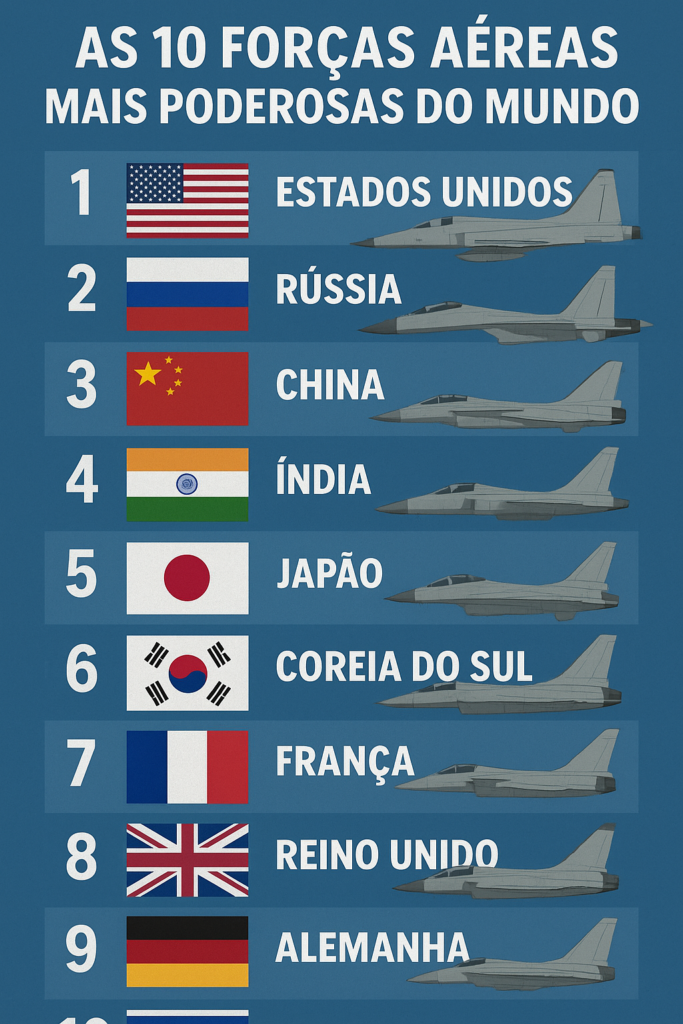 As 10 forças aéreas mais devastadoras e numerosas do mundo