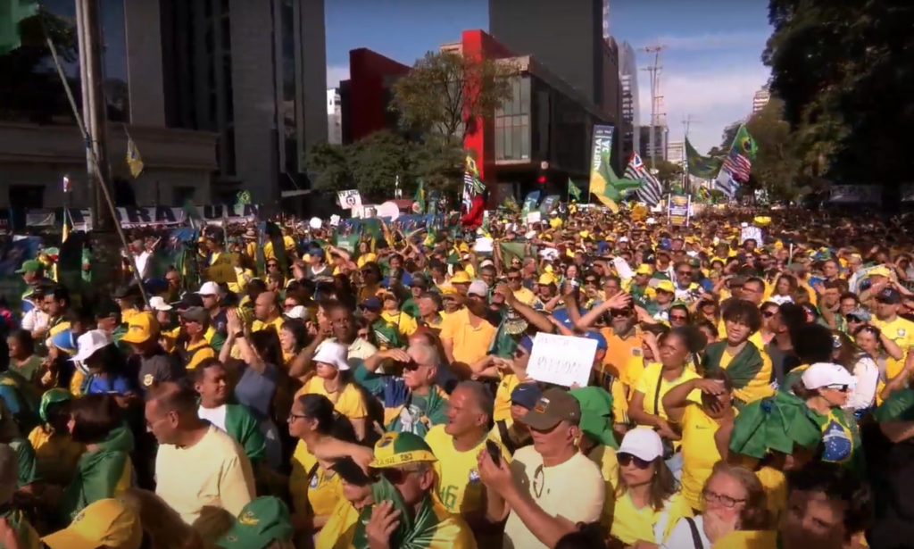 Ato bolsonarista em SP tem Nunes, Malafaia e Nikolas; sem Tarcísio 