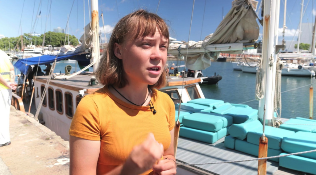 Greta Thunberg embarca mais uma vez para Gaza