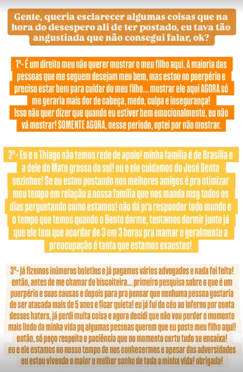 Influencer Gabi Prado chora após exposição de seu filho