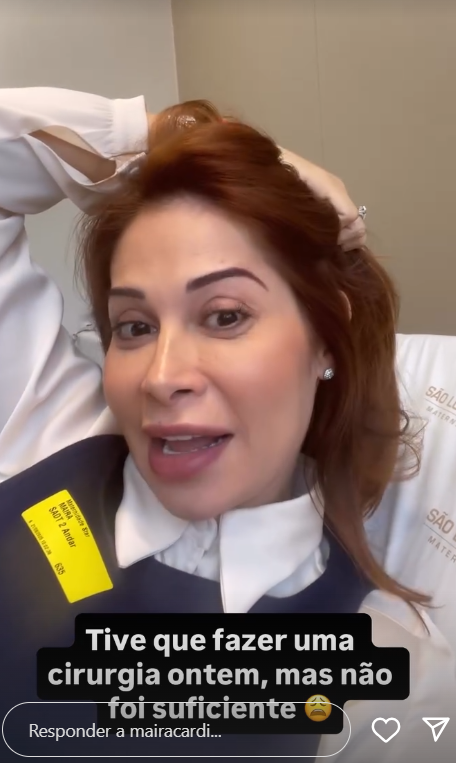 Maíra Cardi é internada após passar por cirurgia