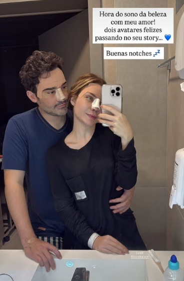 Fernando Zor e Lara Bissi se recuperam de cirurgia em conjunto