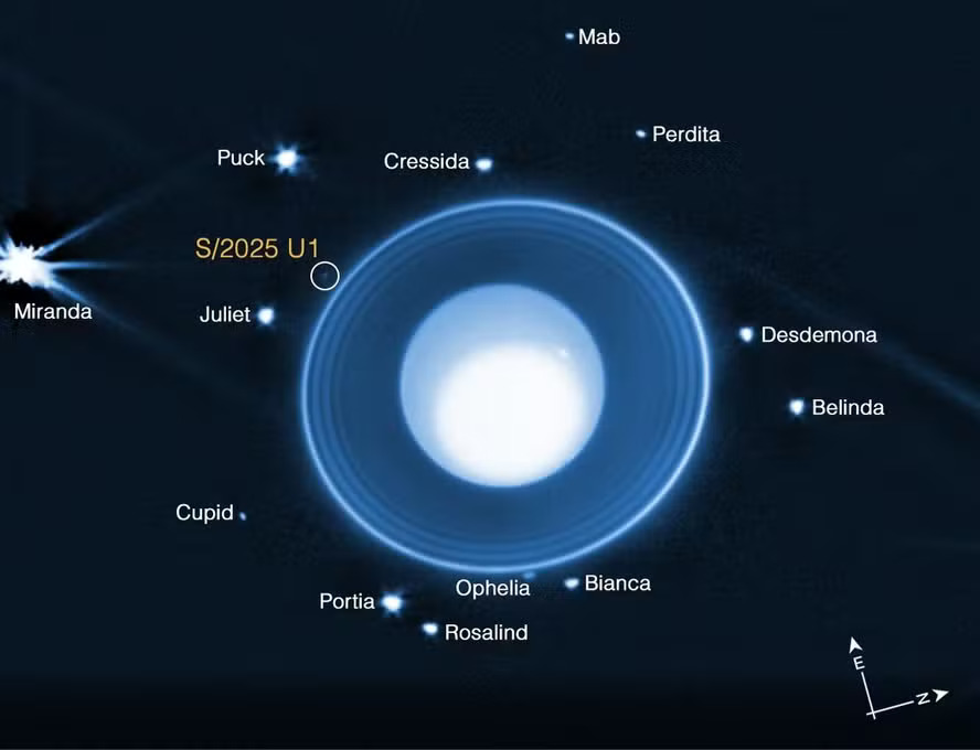 Nova lua no nossos sistema solar é descoberta pelo telescópio James Web
