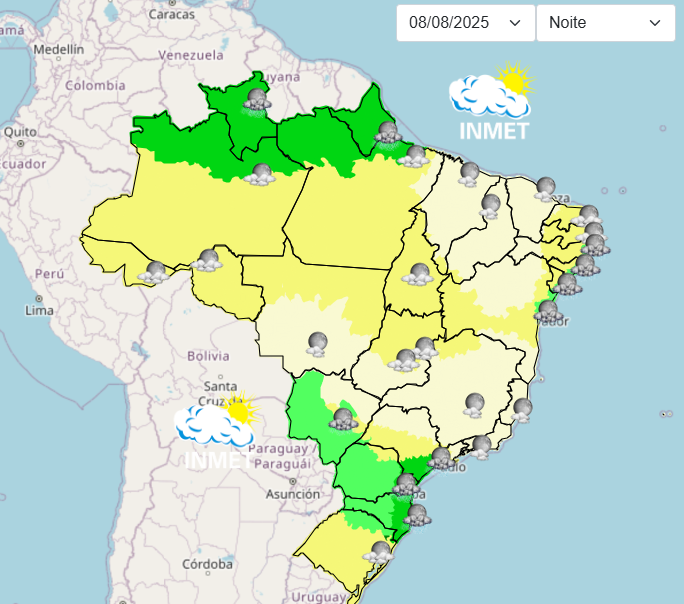 Previsão do tempo aponta para nova onda de fria em pelo menos 9 estados