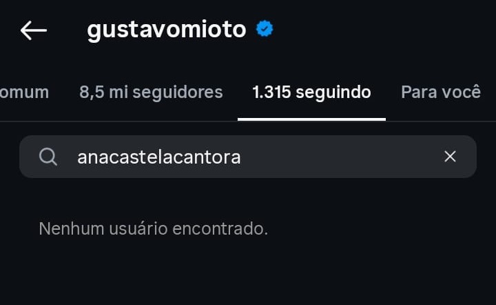 O que fez Gustavo Mioto deixar de seguir Ana Castela?