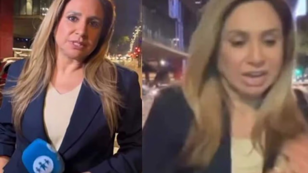 Repórter quase é roubada minutos antes de entrar no ar