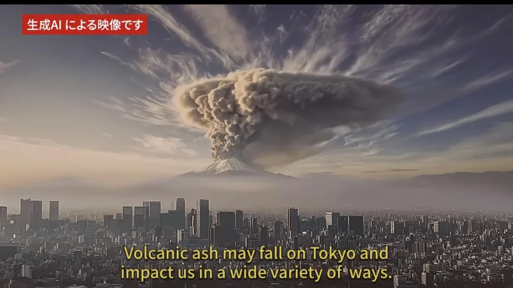 Vídeo com IA simula erupção do Monte Fuji em alerta preventivo à população de Tóquio