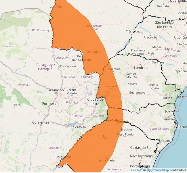 Alerta Inmet para forte tempestade nesta 2°feira, 01, até a meia noite