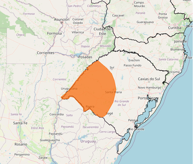 Alerta do Inmet para forte tempestade nos dias 20 e 21
