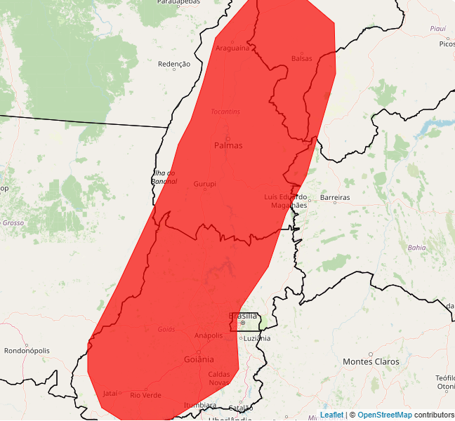 Alerta vermelho do Inmet para está 3°feira, 09, até as 18h