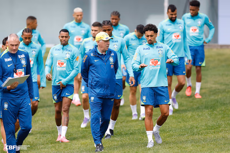 Ancelotti confirma 8 mudanças na Seleção Brasileira contra a Bolívia