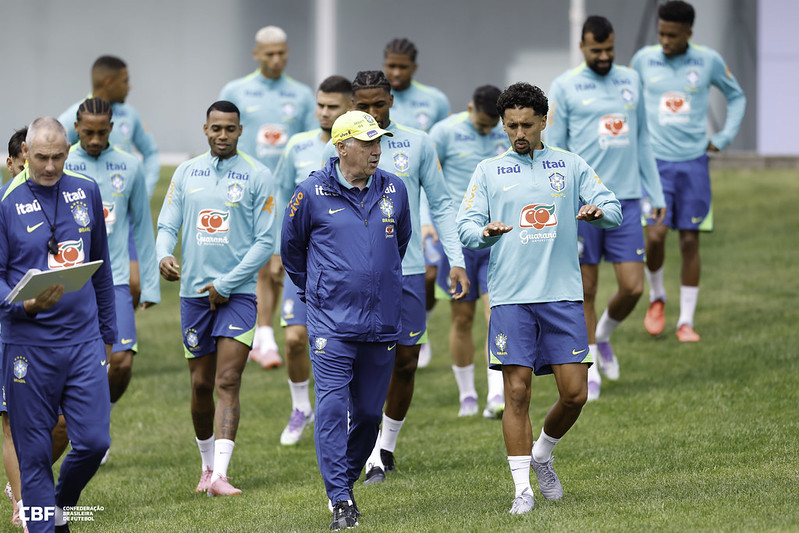 Ancelotti confirma 8 mudanças na Seleção Brasileira contra a Bolívia
