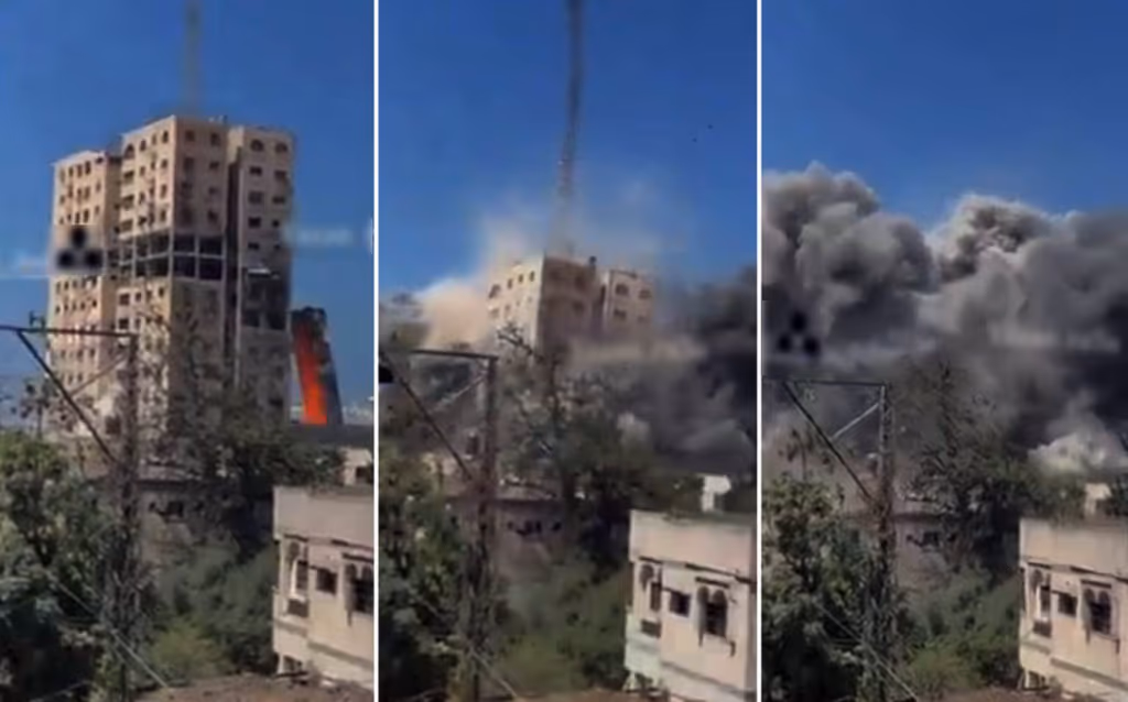 Israel destrói prédio usado pelo Hamas em Gaza após ordem de evacuação